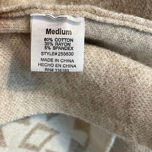 Warm & Cozy Lifestyle Aztec Southwestern Neutral Cardigan Wrap Sweater medium - Picture 4 of 4